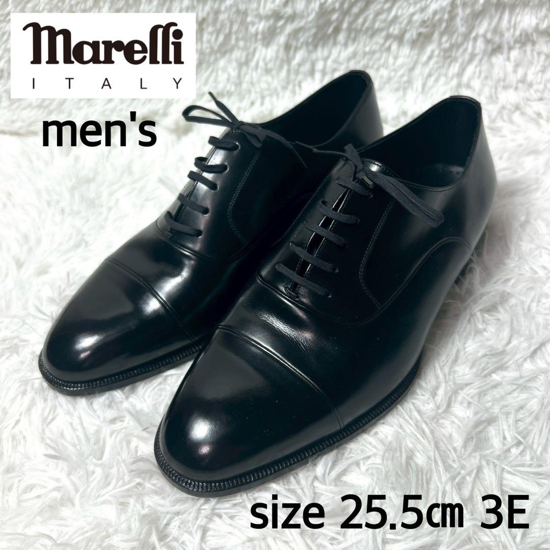 【未使用品】Marelli本革 ストレートチップ ビジネスシューズ 25.5cm