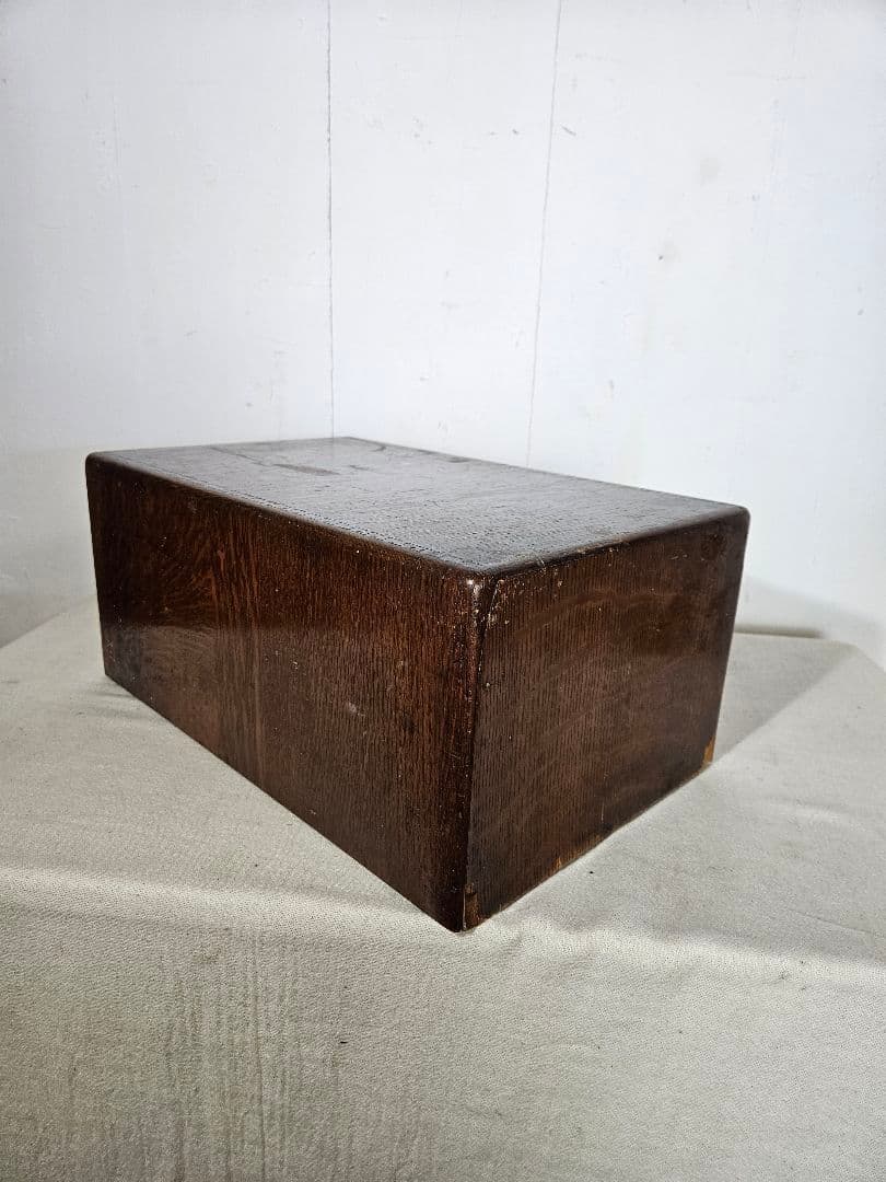 USアンティーク 木製のファイルキャビネット カードホルダー 卓上 書斎