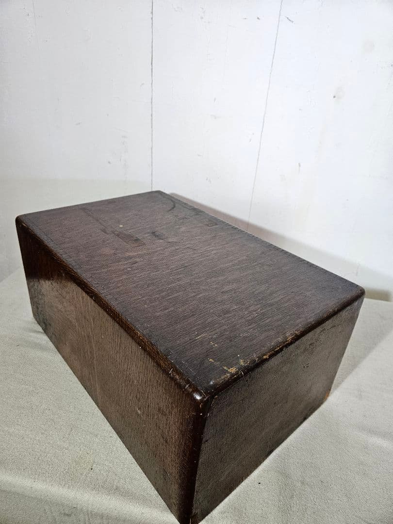 USアンティーク 木製のファイルキャビネット カードホルダー 卓上 書斎