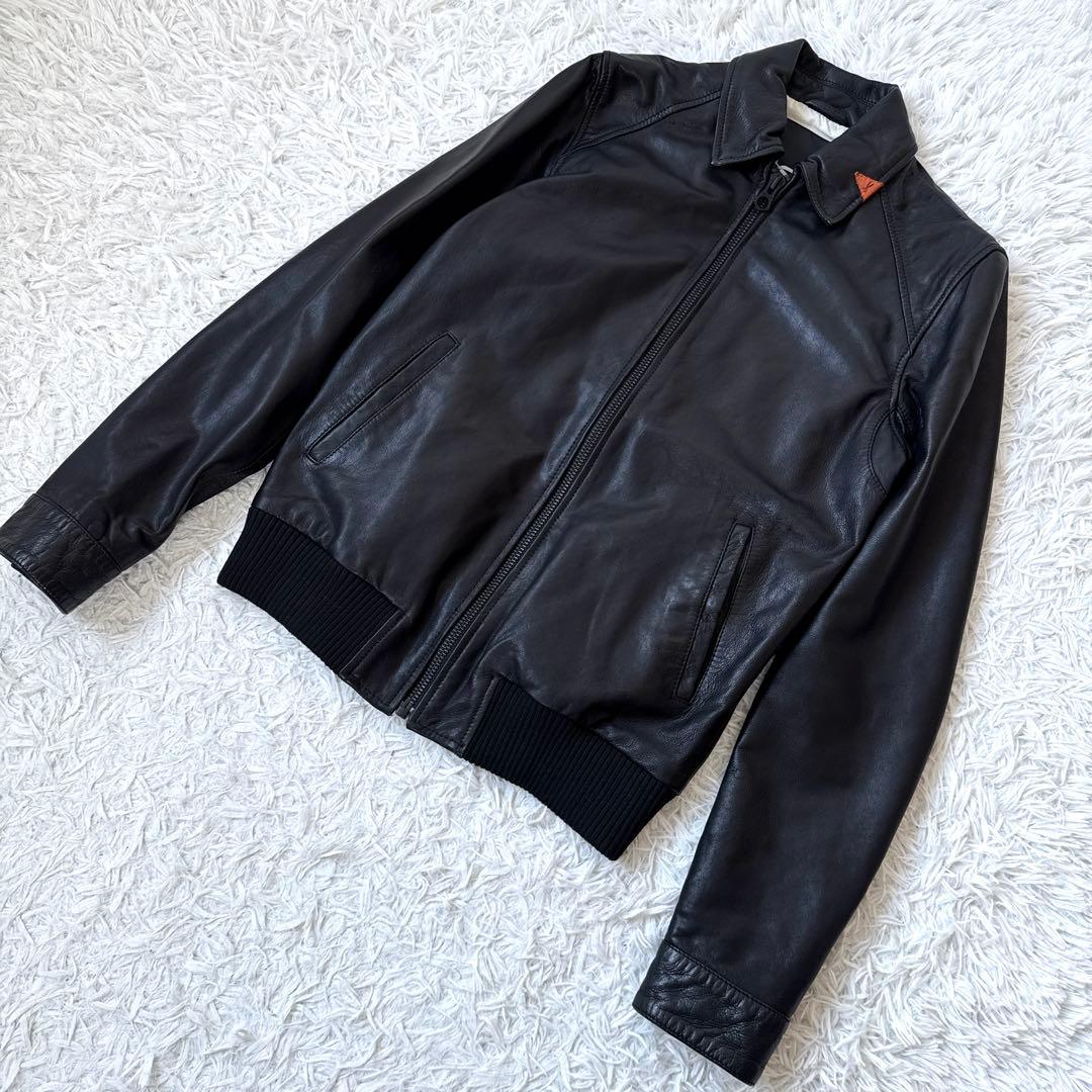 【入手困難✨】デンハム 裏地スカル レザージャケット ヤギ革 シングル S 美品