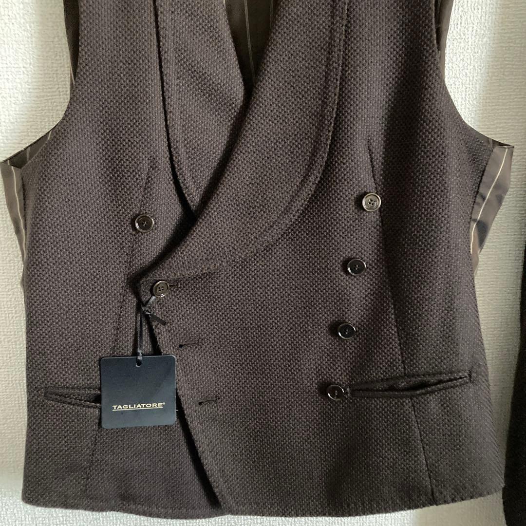 TAGLIATORE ダークブラウン ジャケット　ジレ