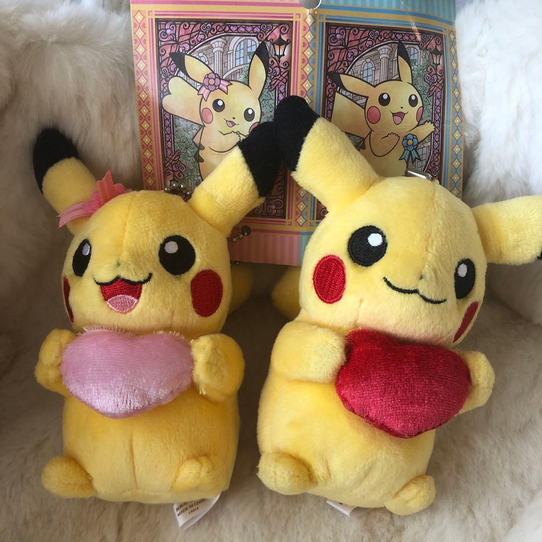 ポケモンセンター　ピカチュウ ペアマスコット　ぬいぐるみ