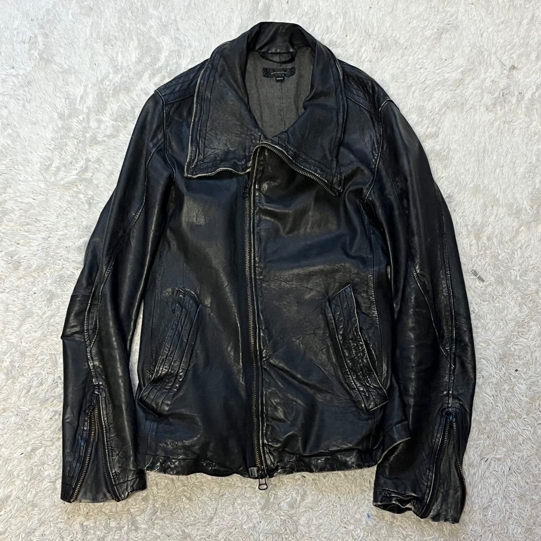 Y2K grunge お兄系 平成初期 変形 leather jacket M