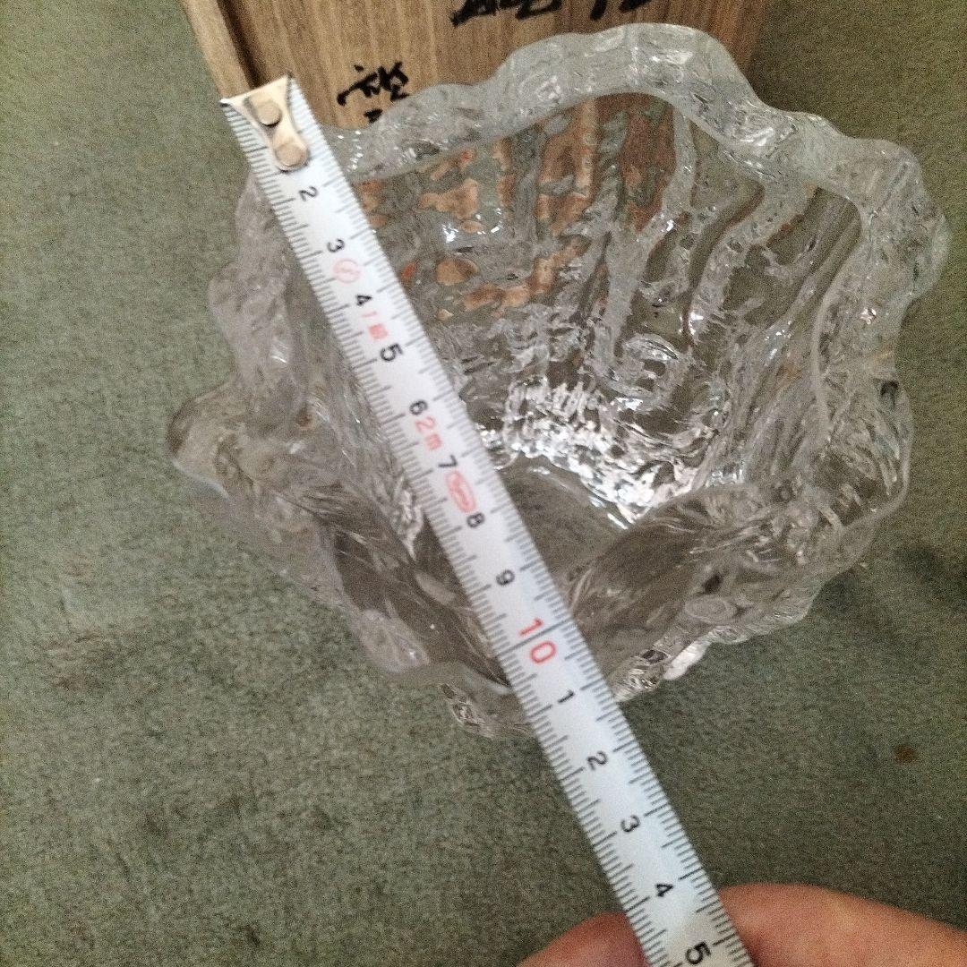 日本芸術院賞、各務鉱三作クリスタル花瓶　未使用