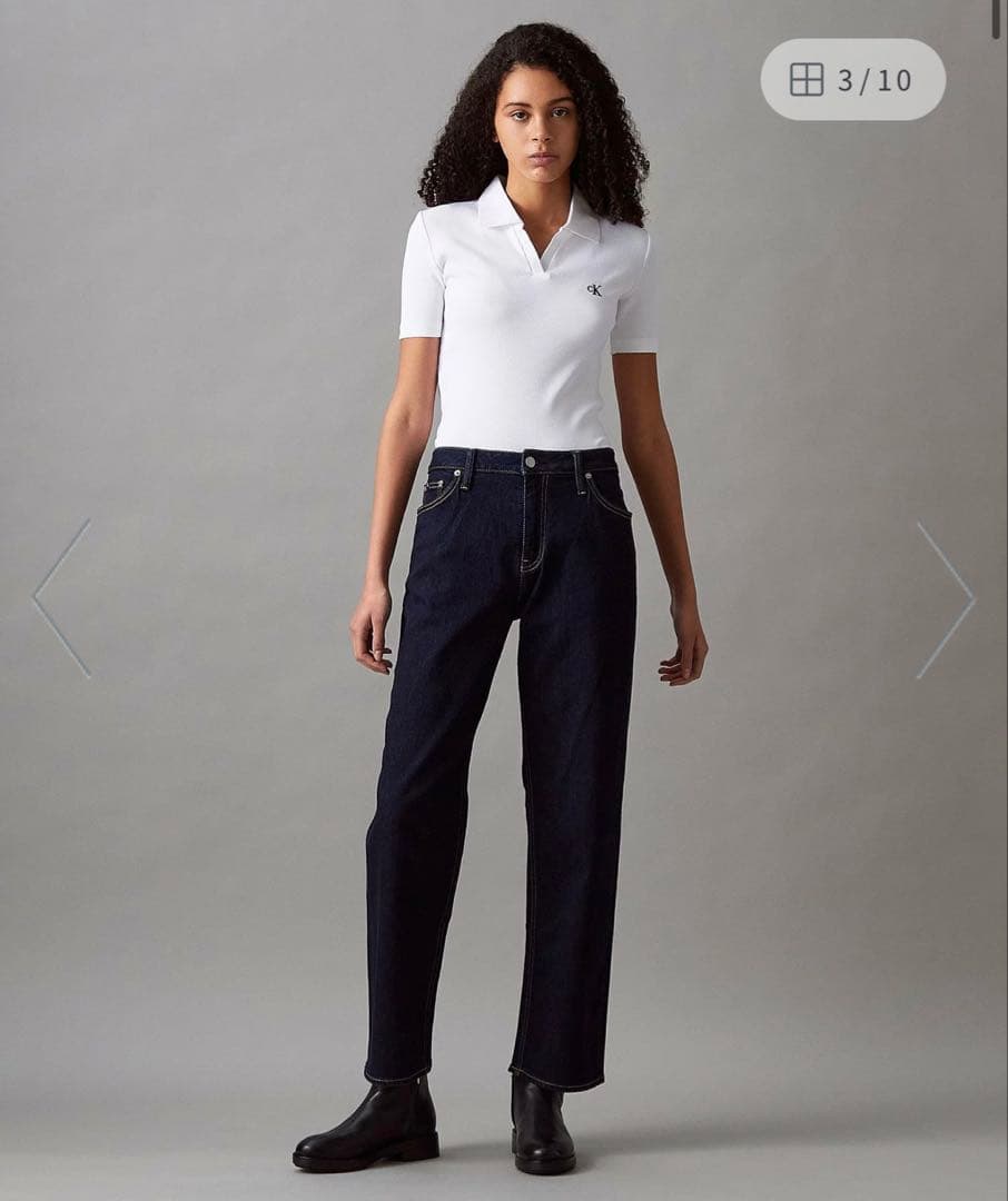  カルバンクライン スリムフィット Vネック ポロシャツ