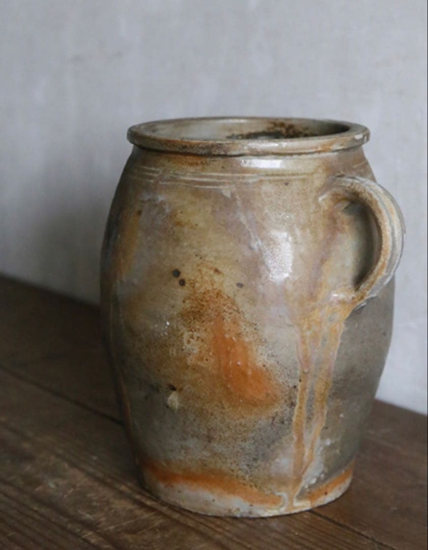 フランス アンティーク ポット 壺 陶器 花器 花瓶 土器 オブジェ フレンチ