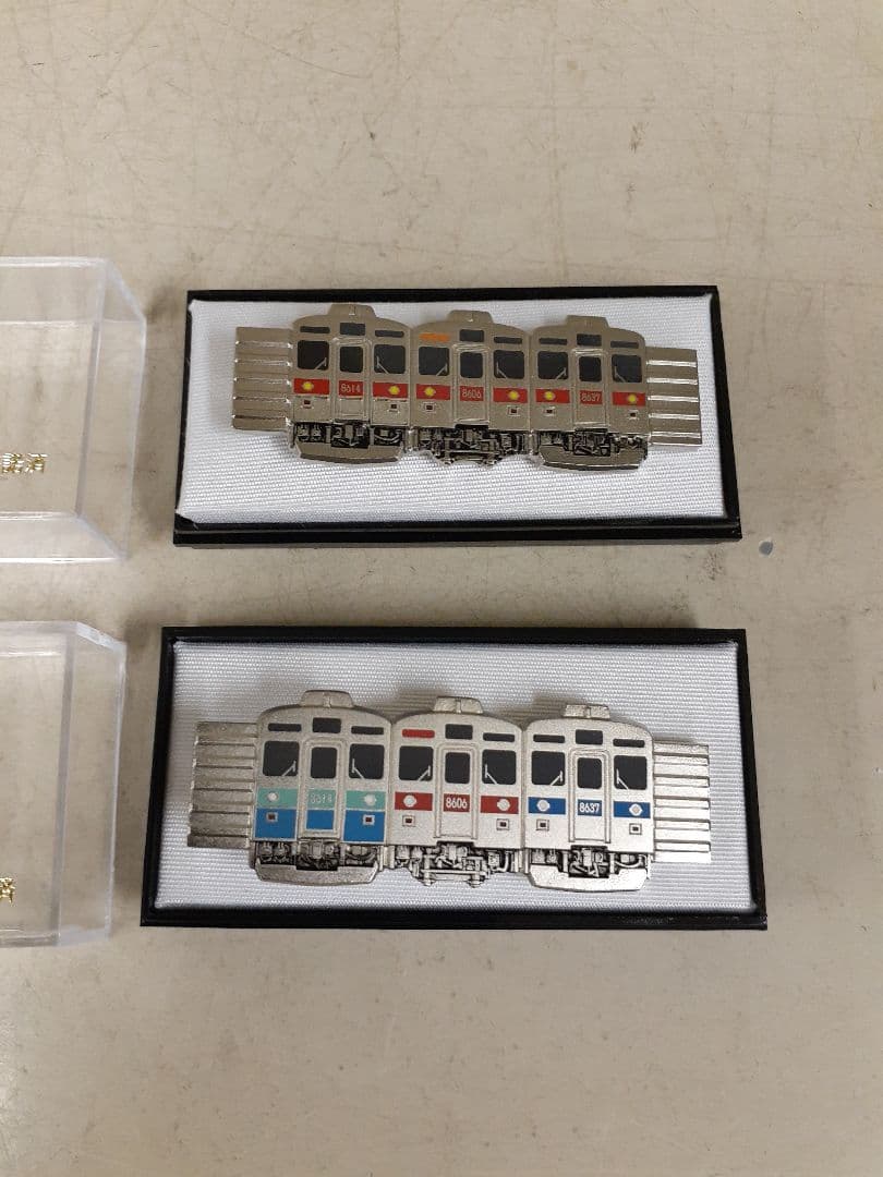 天賞堂製 東急電鉄 さよなら8500系 記念ネクタイピン 2個セット②