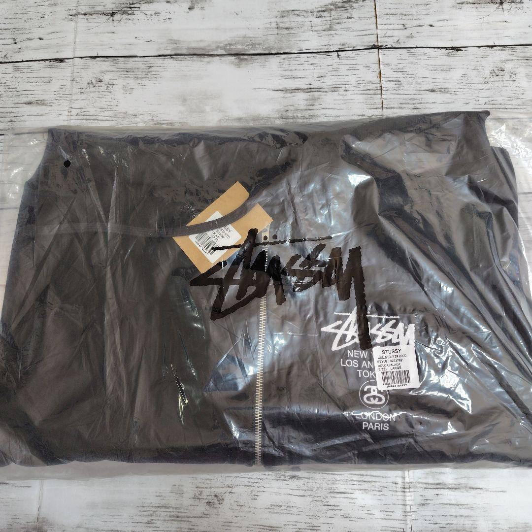 Stussy WORLD ZIP パーカー Lサイズ ブラック