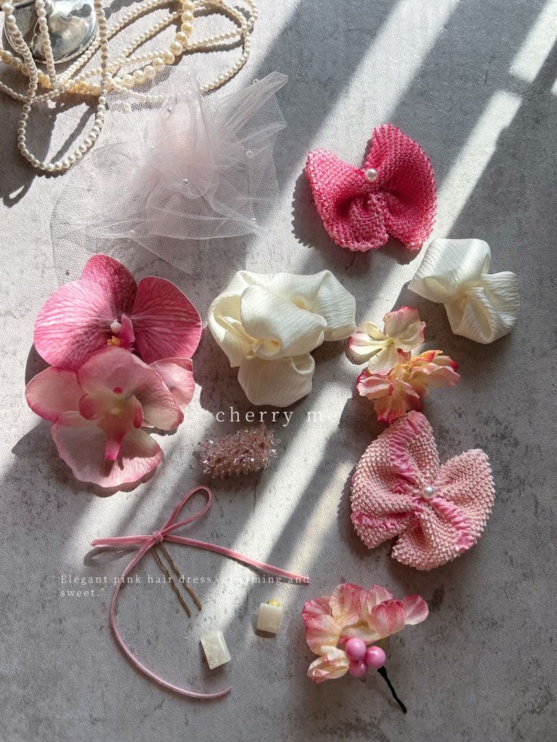 七五三　七五三髪飾り　ヘッドドレス　着物髪飾り　ピンク髪飾り　039