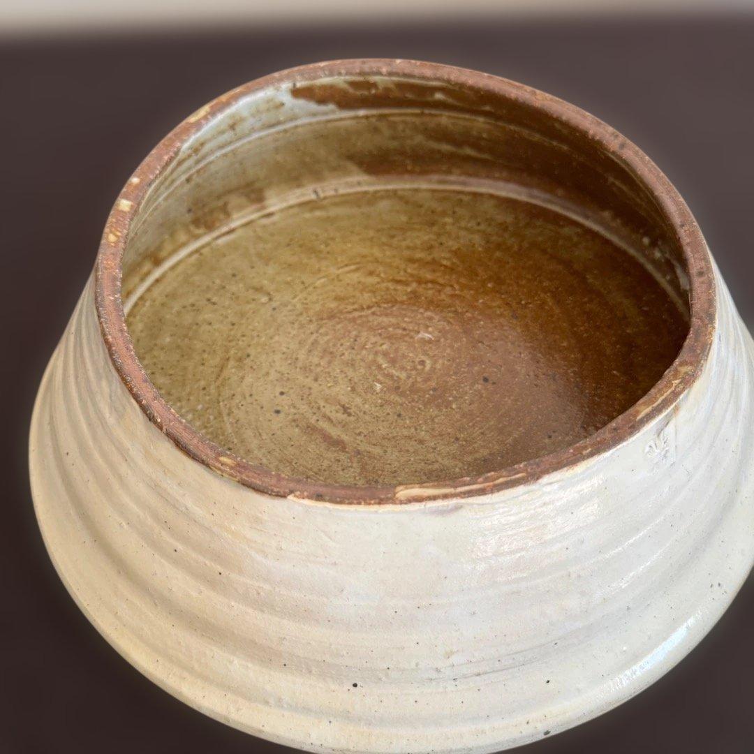 希少：花岡隆　粉引台皿　高台