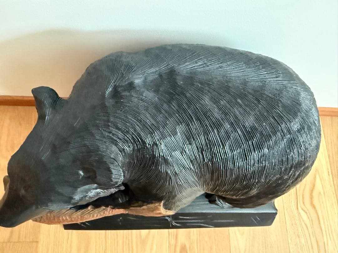 【大型】木彫りの熊 置物 約50cm 北海道 民芸品 木彫 インテリア オブジェ