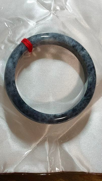 黒(灰)翡翠バングル　58.8