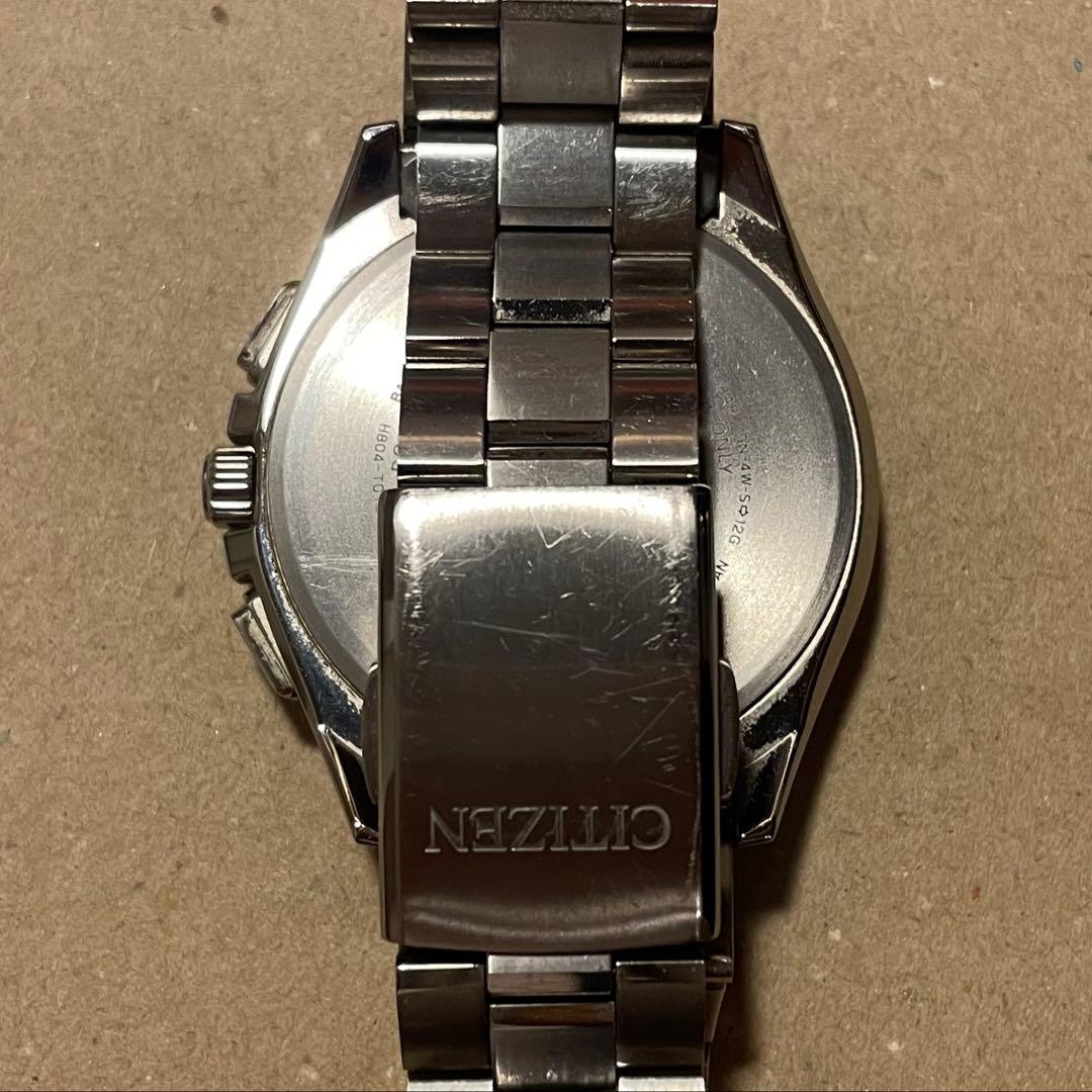 【ジャンク品】CITIZEN クロノグラフ 腕時計 AT8040-57E