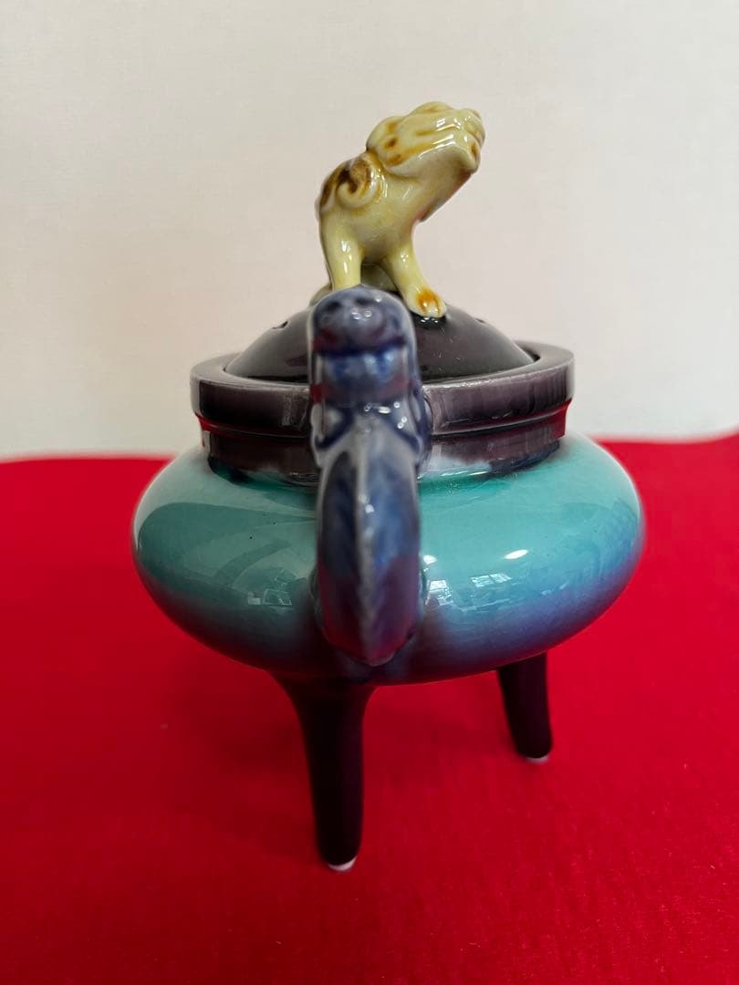 【特価】人間国宝 三代 徳田八十吉(正彦銘) 彩釉 香炉 管理T276