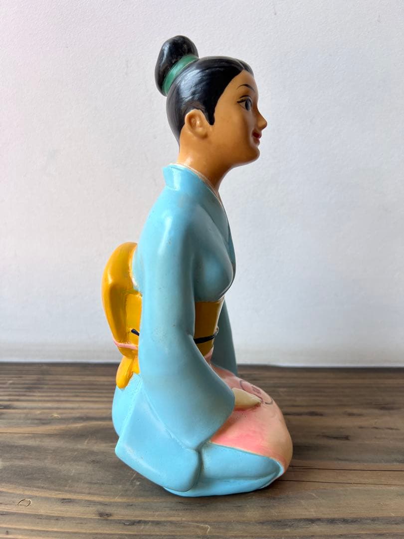 レトロ 日本観光旅館連盟 ソフビ フィギュア 人形 日館蓮　旅館 温泉 女将