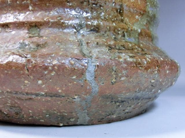 水指■信楽写 松坂萬古 芳隣作 耳付き お茶道具 時代物 骨董品 古美術■