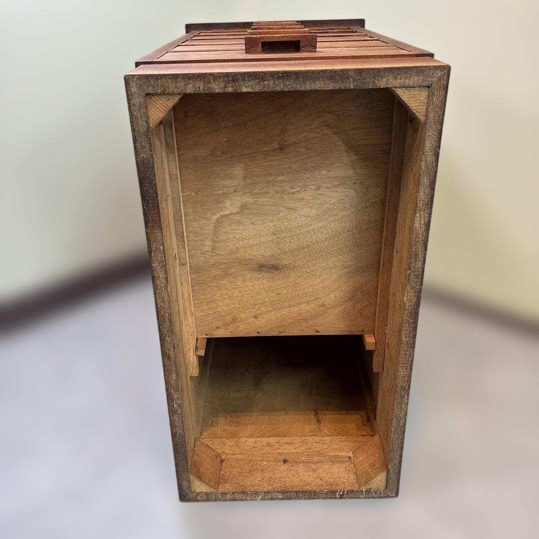 昭和レトロ 木製 5段引き出し｜無垢材 チェスト 大型ラック｜木製取っ手 古道具