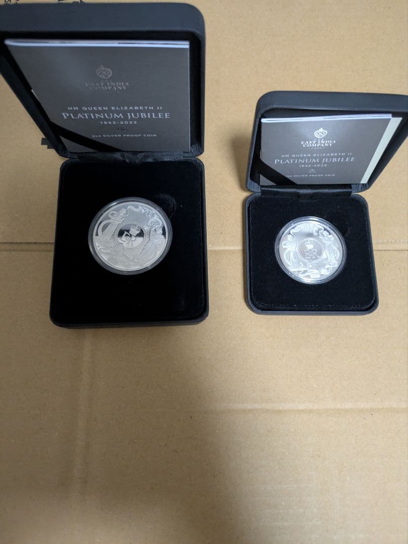 エリザベス銀貨　1オンス　2オンスセット