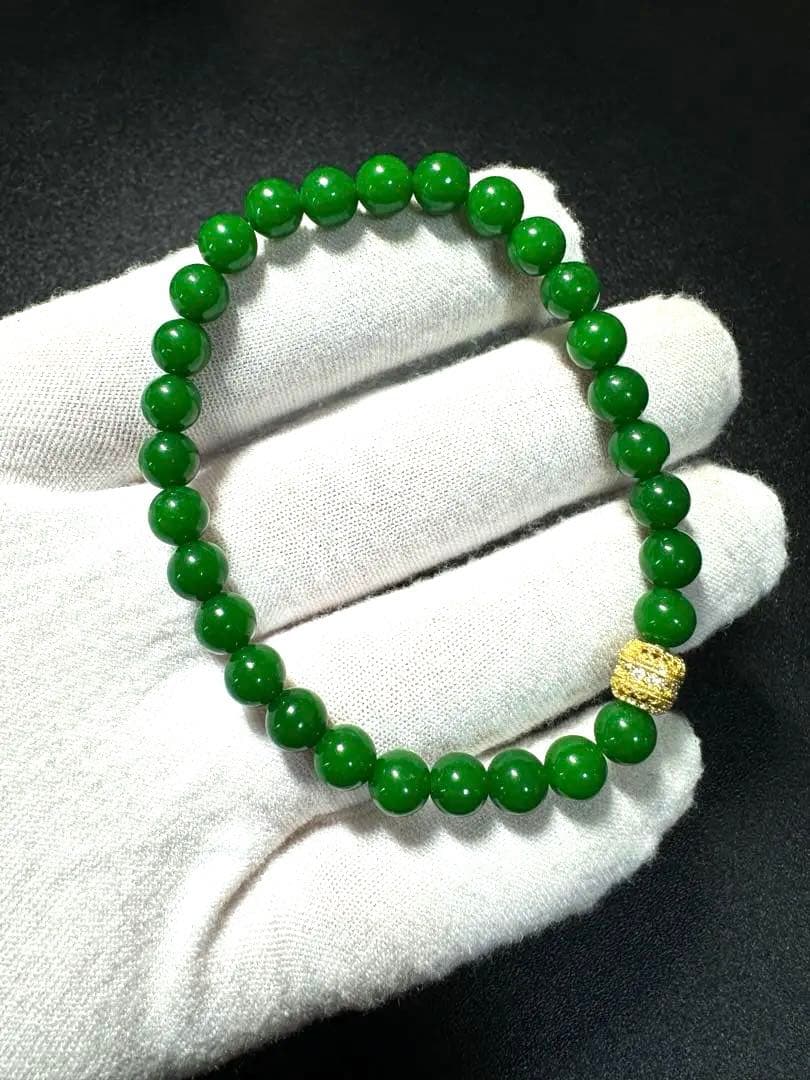 翡翠 ブレスレット 数珠 念珠 数珠 緑翡翠 極細工装飾品 お守り旧家蔵出し