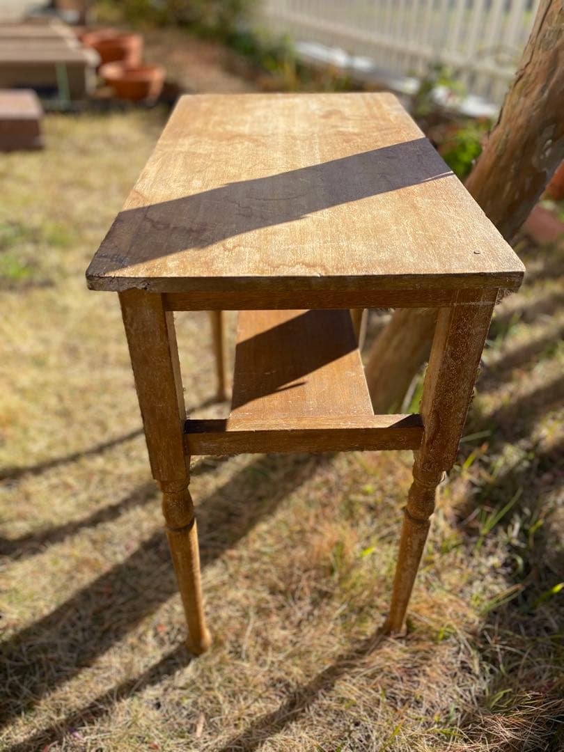 フレンチアンティークテーブル　ナチュラル　古道具　シャビー　70'sヴィンテージ