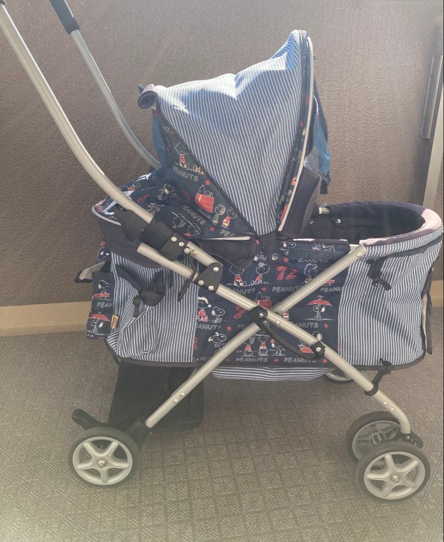 ペットパラダイス⭐︎スヌーピー柄 ペットカート ネイビー