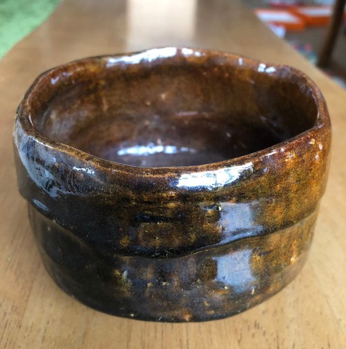 10代 大樋長左衛門 飴釉茶碗 傷無しの完品です