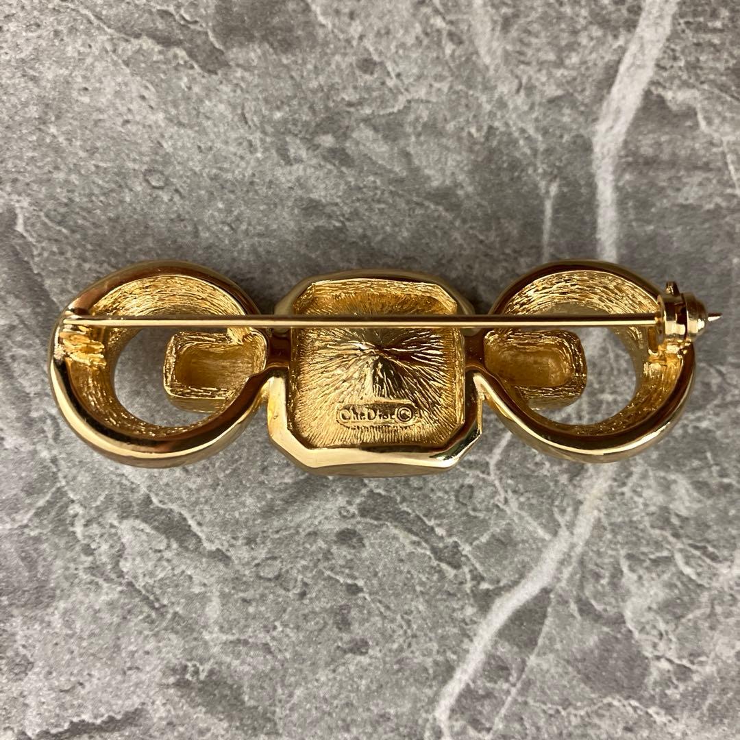 Christian Dior クリスチャン ディオール ラインストーン ブローチ