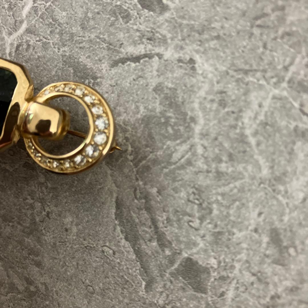 Christian Dior クリスチャン ディオール ラインストーン ブローチ