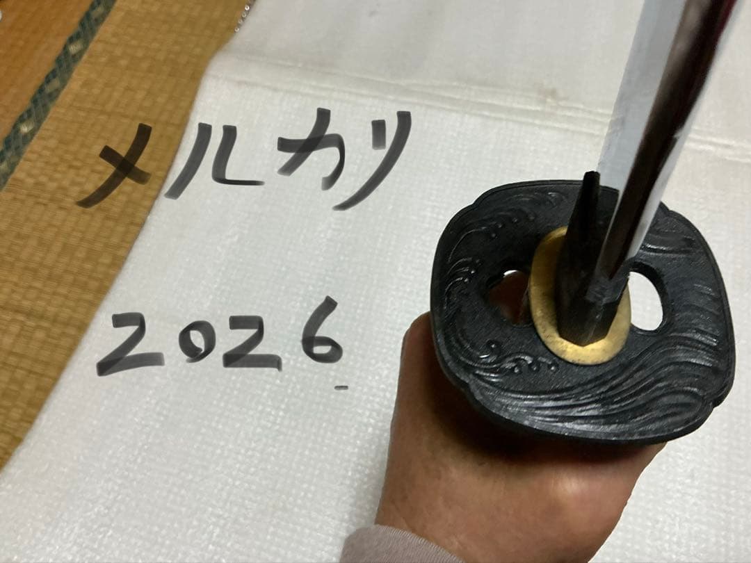 模造刀二本組　布付き　刀立て無し【中古品　完全な模造刀となります】。