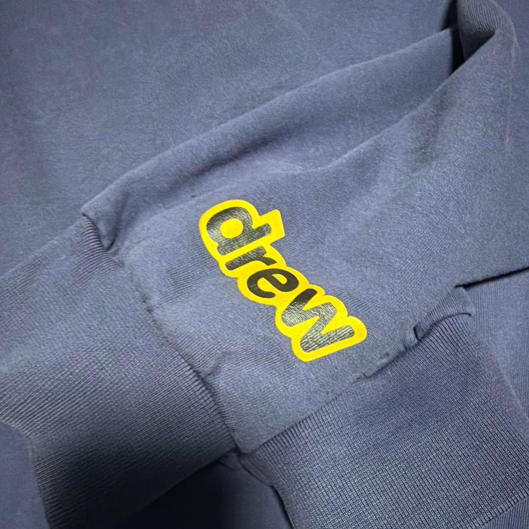 drew house スマイリーフェイスパーカー XL ネイビー