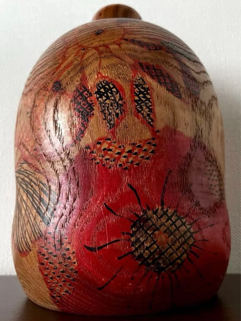 石原 日出男 Hideo 創作 こけし Kokushi doll 木製 人形