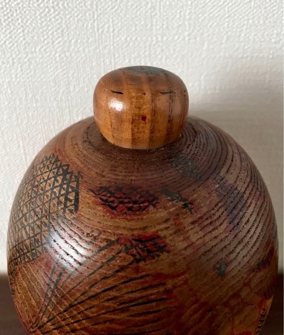 石原 日出男 Hideo 創作 こけし Kokushi doll 木製 人形