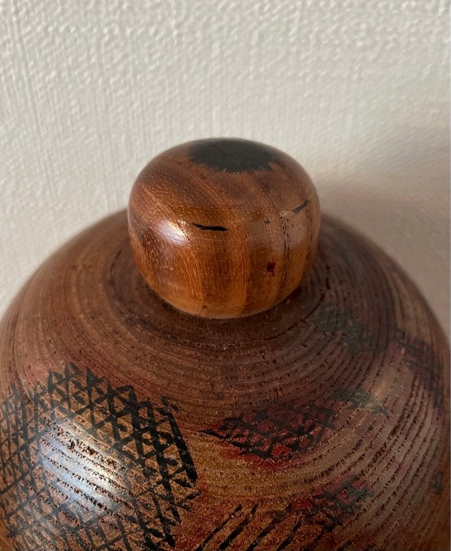 石原 日出男 Hideo 創作 こけし Kokushi doll 木製 人形