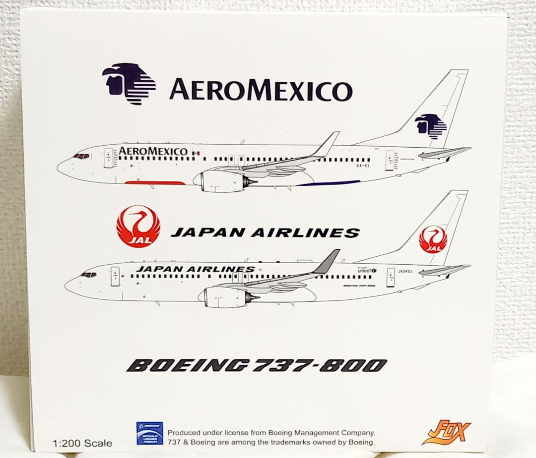 JFOX 1/200 JAL 日本航空 B737-800 JA349J 完成品