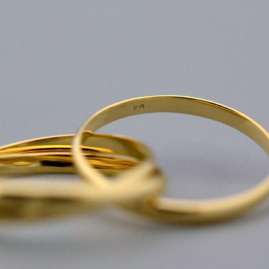 K18イエローゴールド トリニティリング 16号