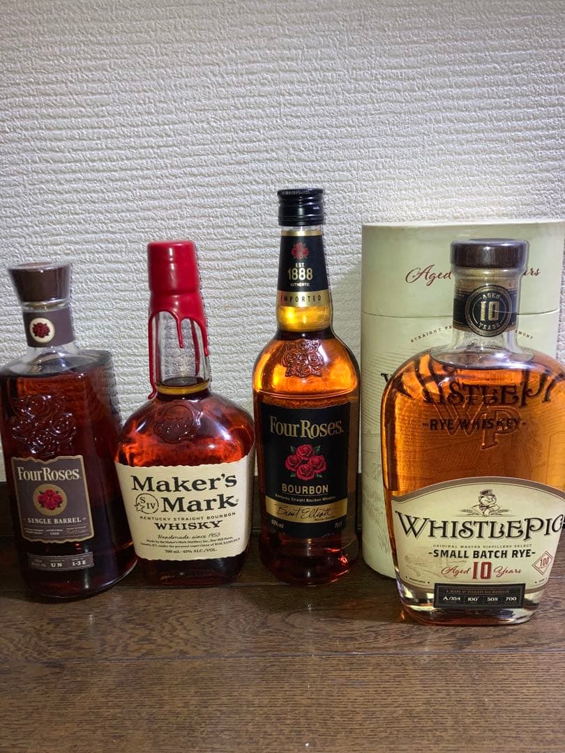 未開栓　バーボン&ライウイスキー4本セット