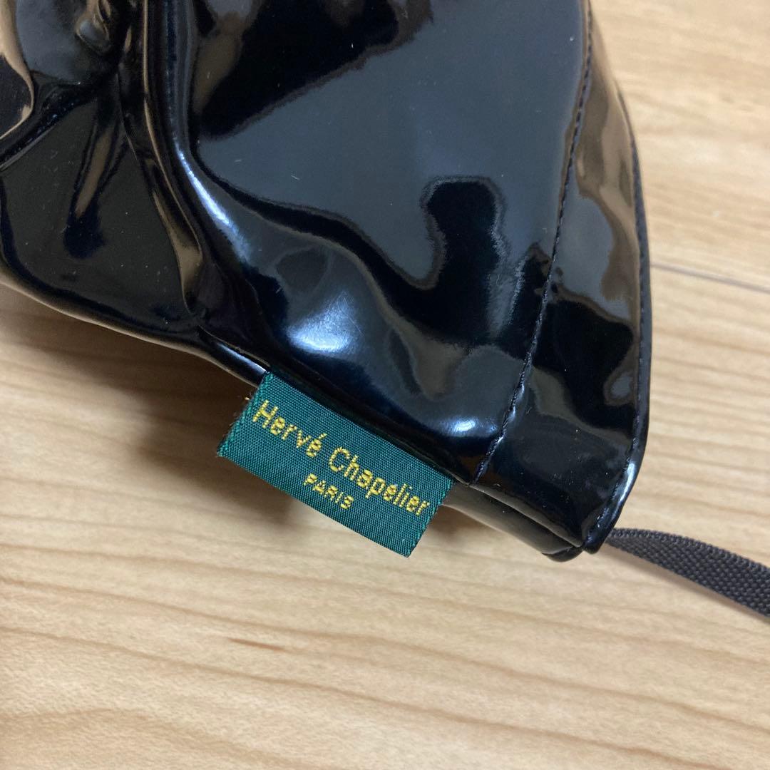 美品◉エルベシャプリエ◉LEEマルシェ雅姫さん別注◉エナメルショルダー◉黒