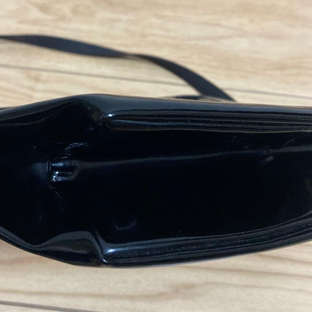 美品◉エルベシャプリエ◉LEEマルシェ雅姫さん別注◉エナメルショルダー◉黒