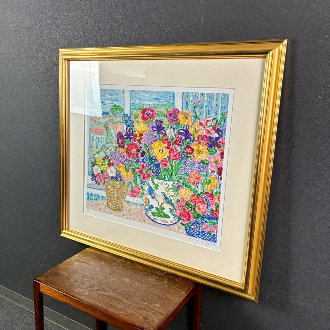 美品 レスリー・セイヤー「ポータバラッタ」シルクスクリーン 直筆サイン入 額縁入