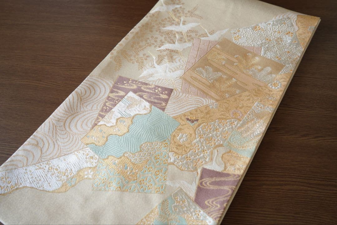 緑み薄い灰色訪問着セット 正絹 袷 作家