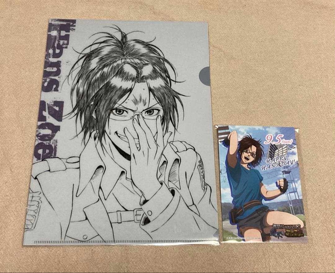 貴重 進撃の巨人 WIT 浅野恭司 ハンジ クリアファイル 特典ポスカ