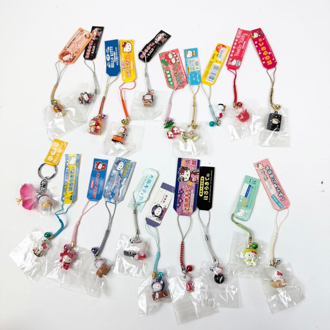 ご当地キティ ストラップ まとめ 根付 ハローキティ キーホルダー 130点