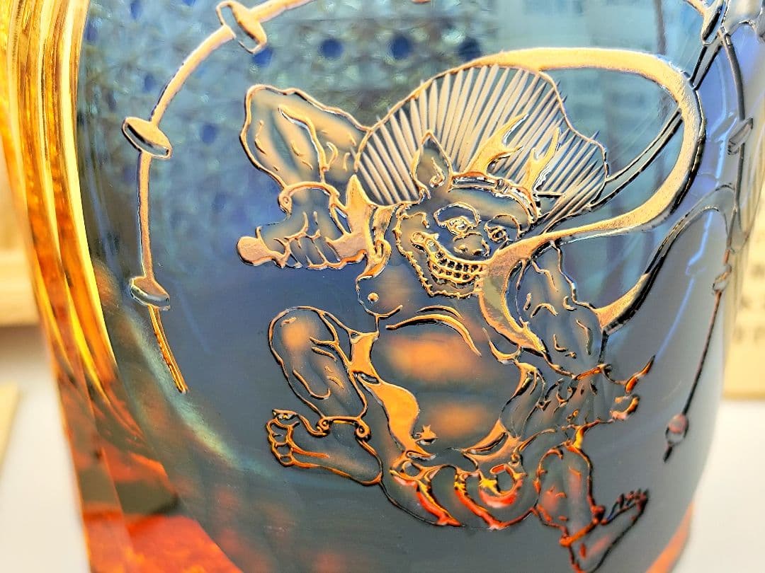 最上位作☆但野英芳☆江戸切子『雷神』ロックグラス（切子 江戸切子 薩摩切子）