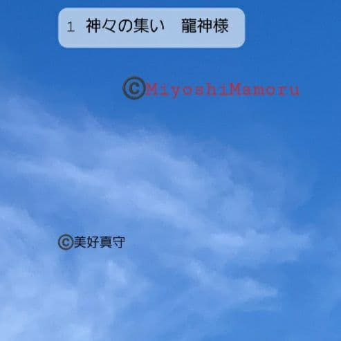 A3判『三神一体 神々の集い』大きく翼を広げた鳳凰様の尾羽が 龍神様 お稲荷様に