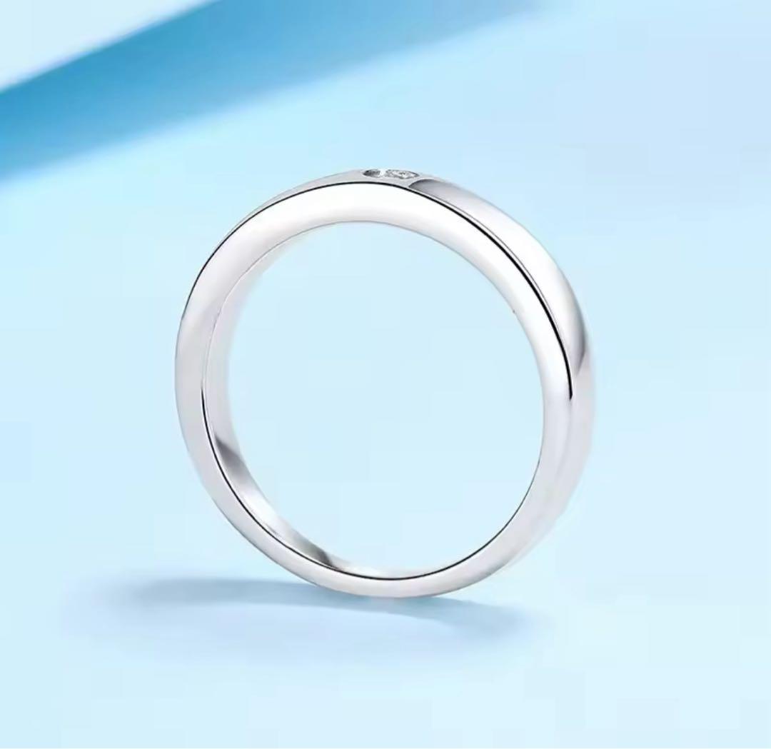 リラ★ プラチナリング　ストレートデザイン