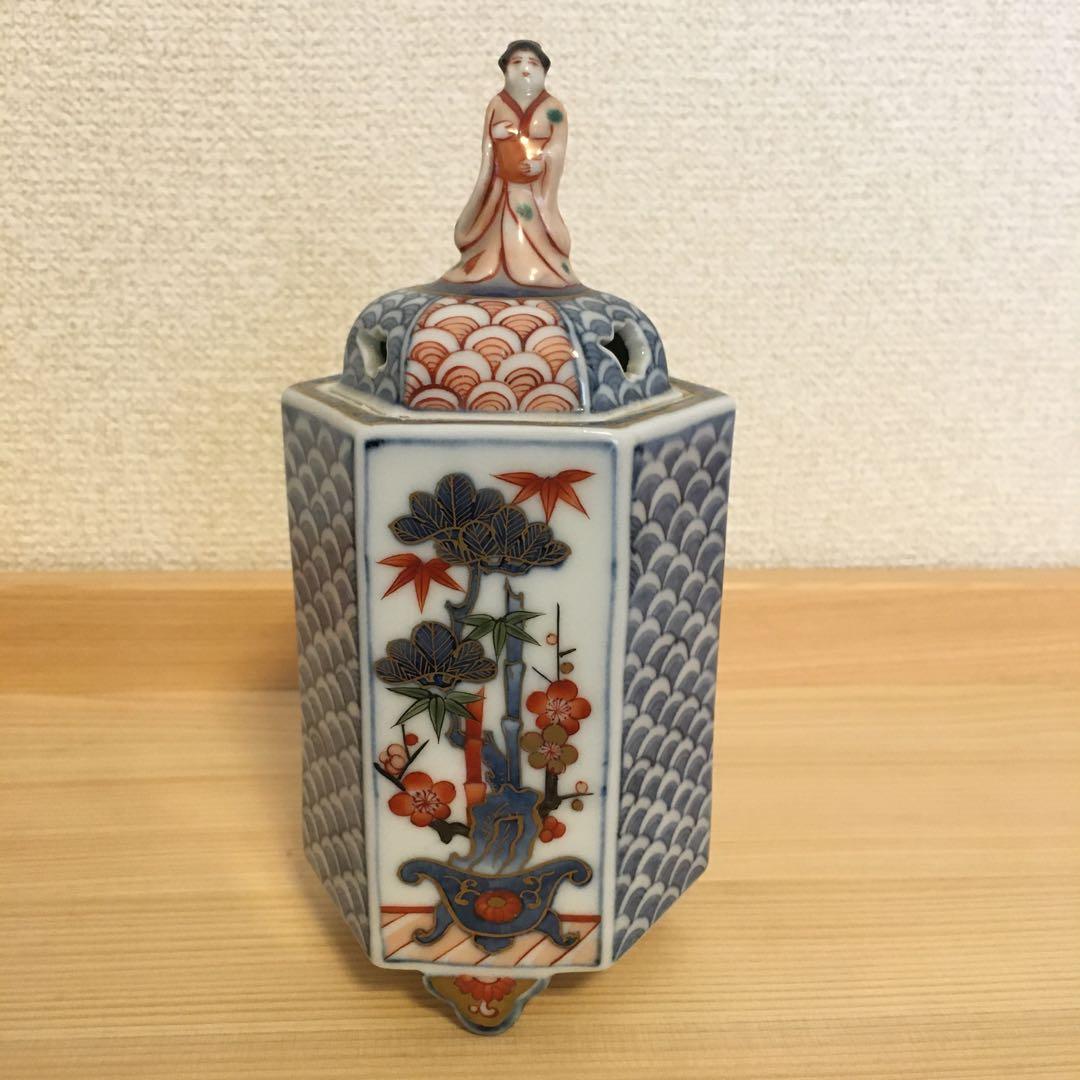 香炉・伊万里・福右衛門（作家本人作）献上手染錦