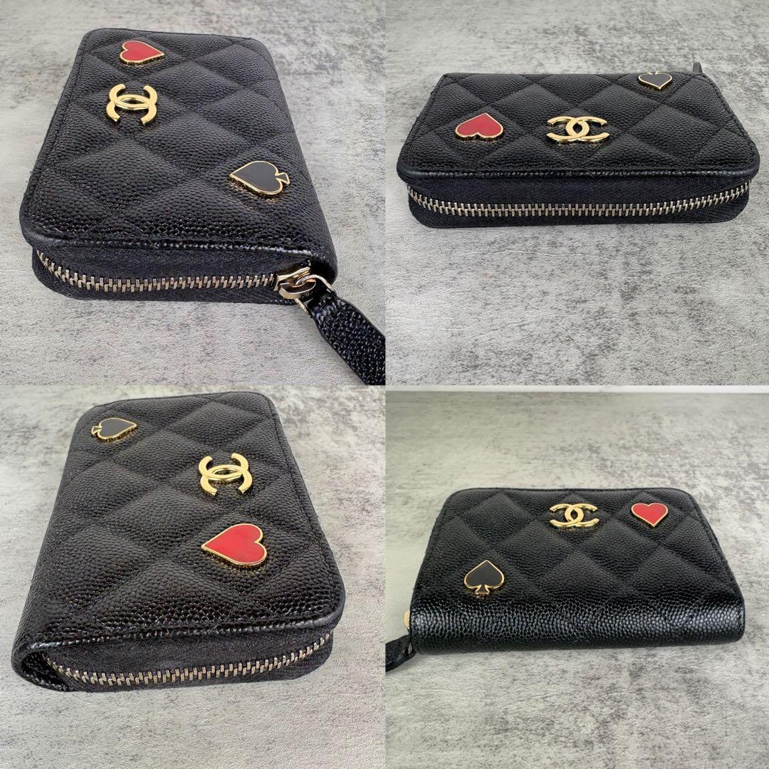 CHANEL キャビアスキン　トランプ　マトラッセ　ケース　カードケース