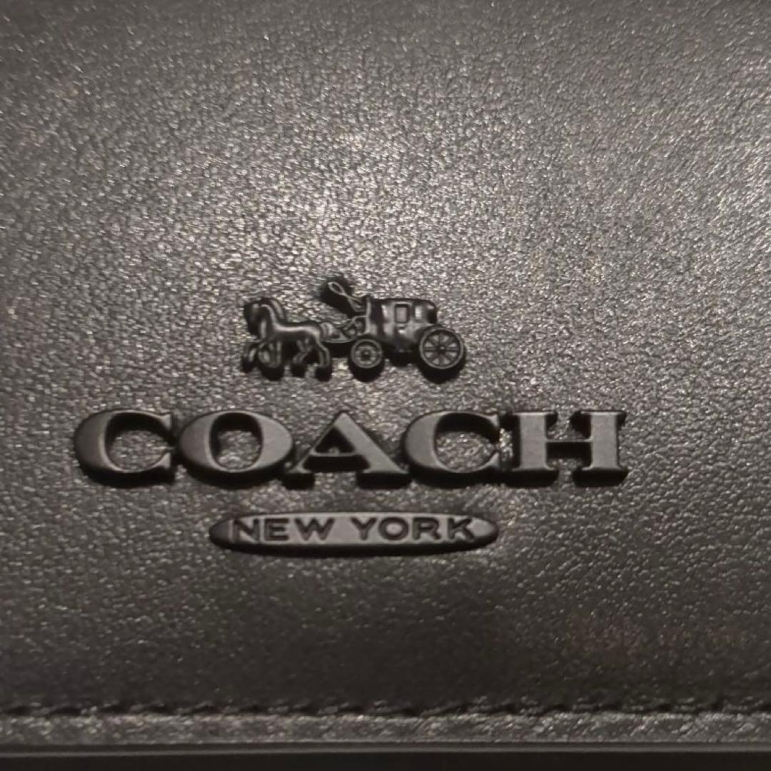 【未使用】COACH ブラック 三つ折り財布