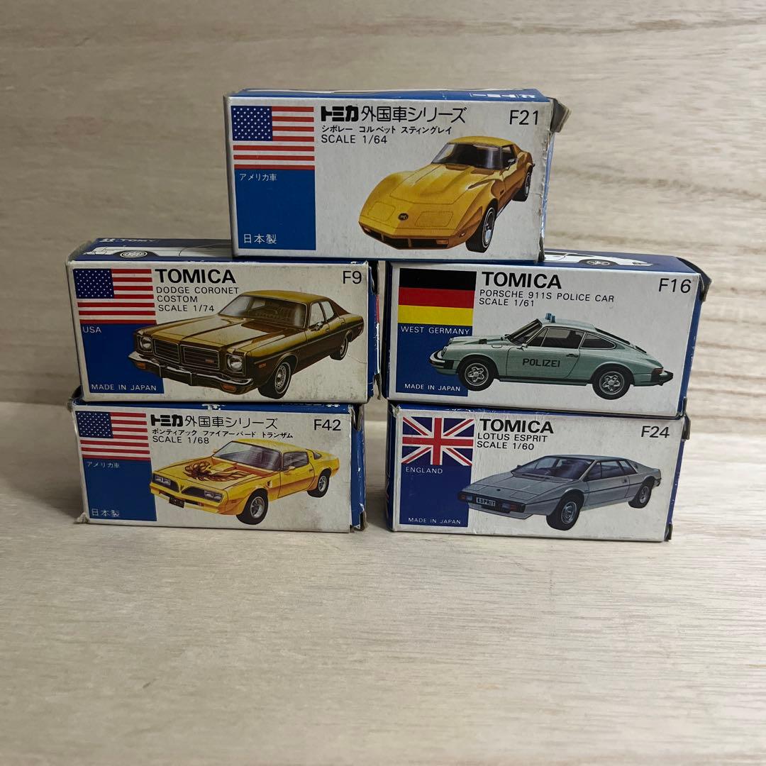 トミカ日本製 コルベット トランザム ロータス 外国車シリーズ　5台セット