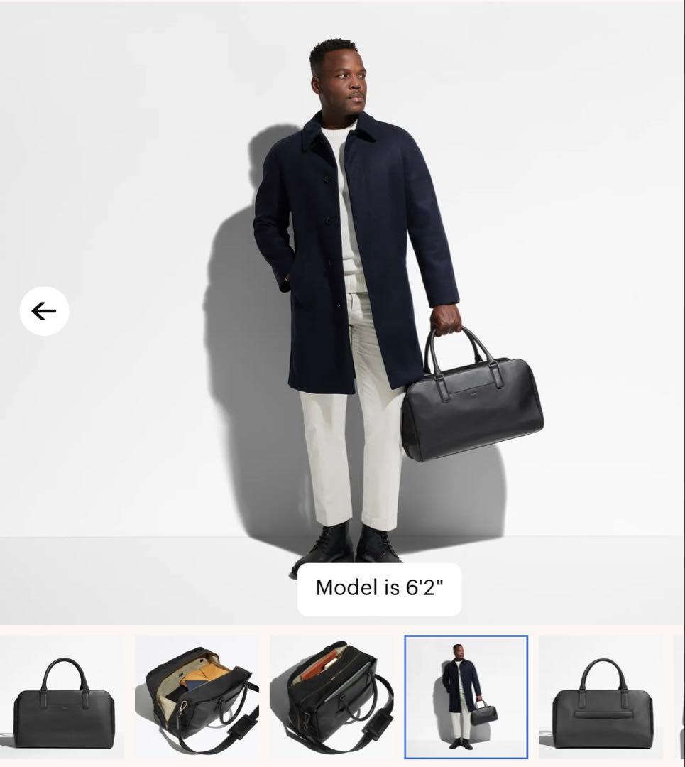 Away レザーダッフルバッグ